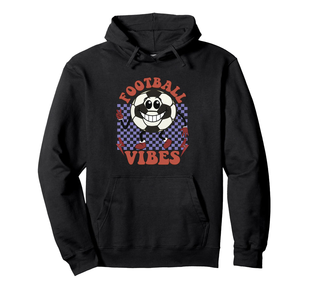 Football Vibes Exciting Happy Hoodie - Casual Everyday Wear Men Women
