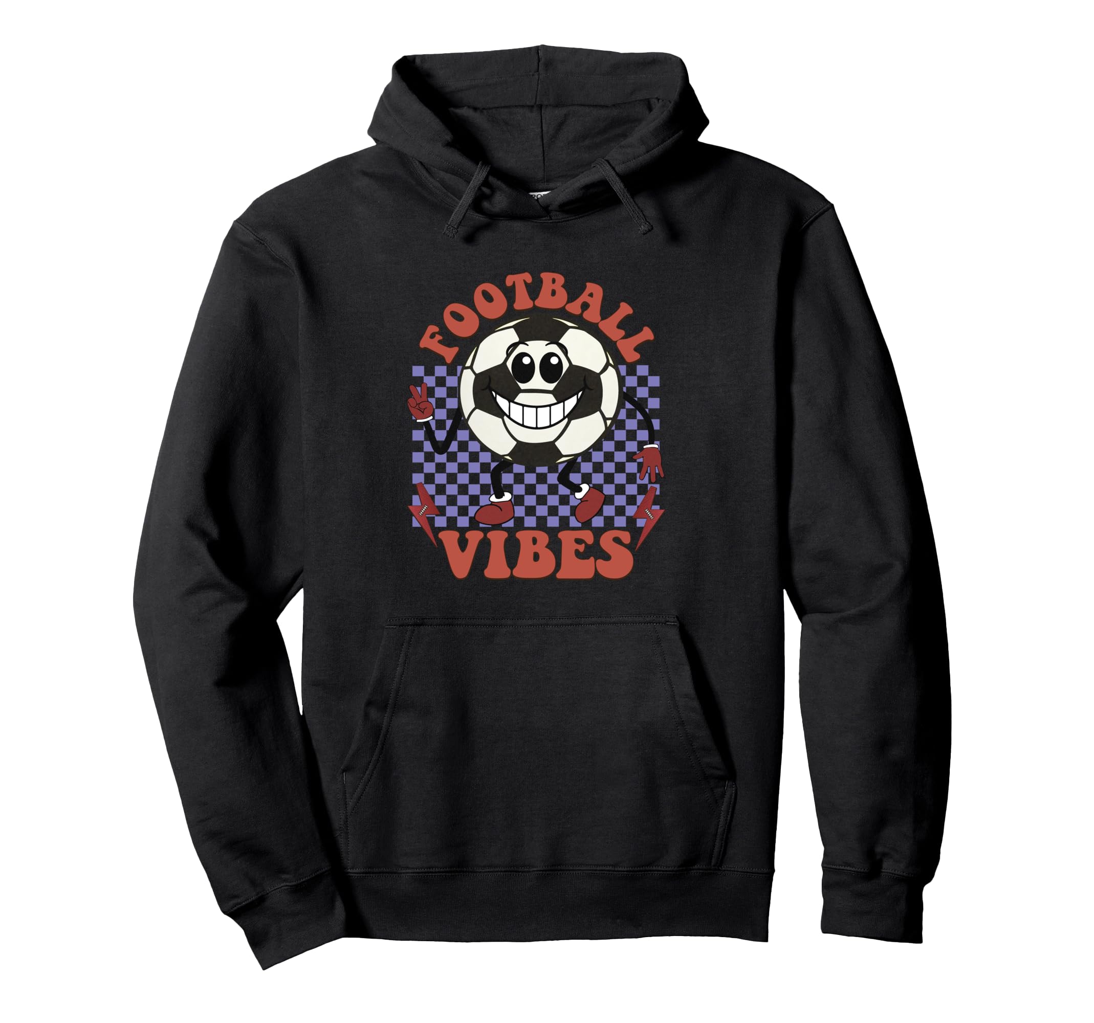 Football Vibes Exciting Happy Hoodie - Casual Everyday Wear Men Women