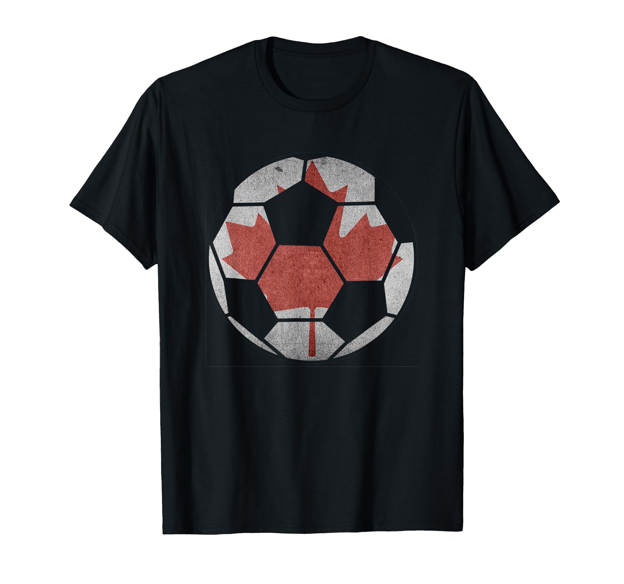 Canada Flag Soccer Ball Canadian Football T-Shirt - Trendy Graphic Unisex