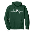 Soccer Heartbeat Soccer Ball Heartbeat Hoodie - Unique Graphic Men Women