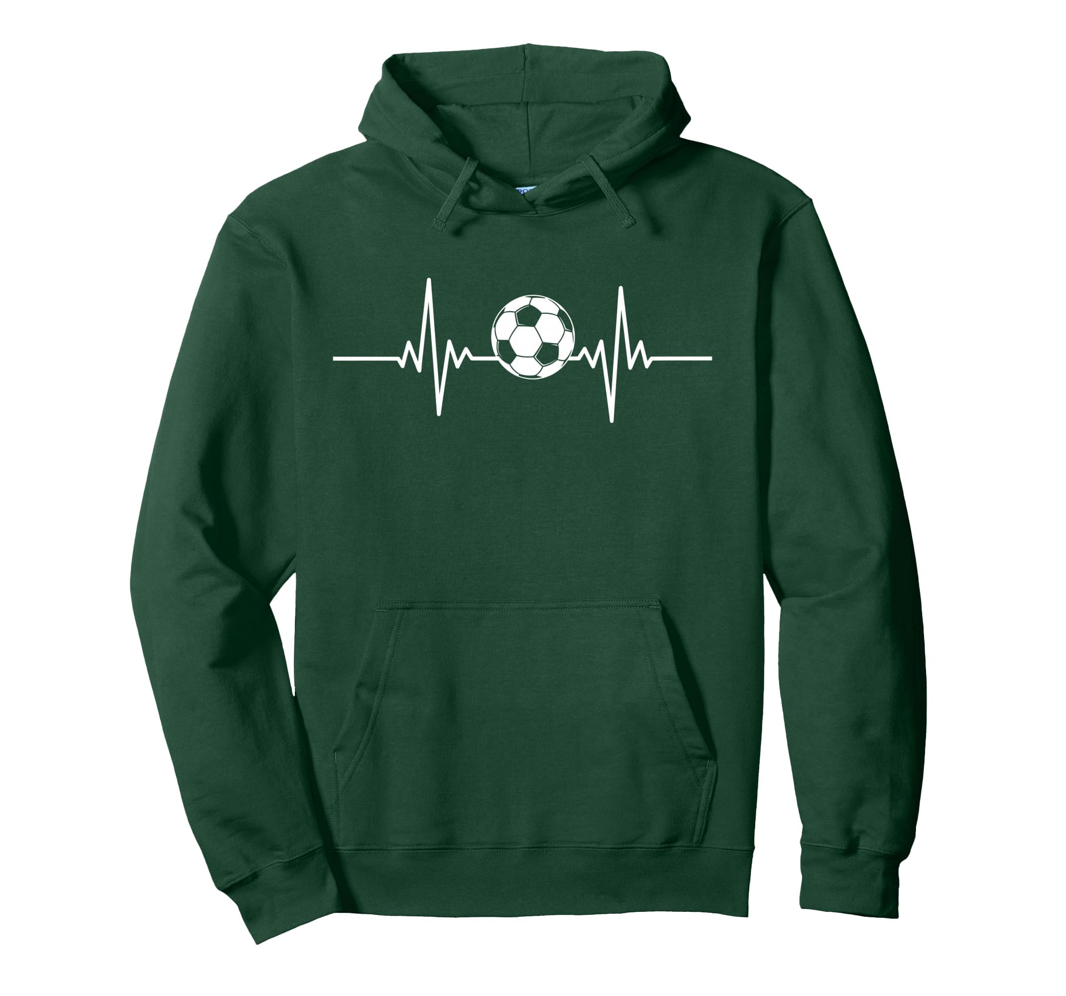 Soccer Heartbeat Soccer Ball Heartbeat Hoodie - Unique Graphic Men Women