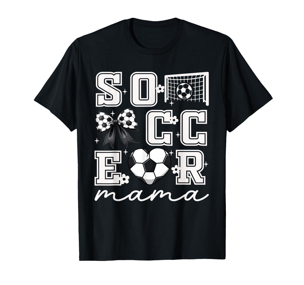 Soccer Mama Coquette Bow Funny Soccer T-Shirt - Minimalist Print Men Women