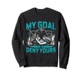 Funny Goalkeeper Ice Hockey Player Sweatshirt - Streetwear Style for Adults