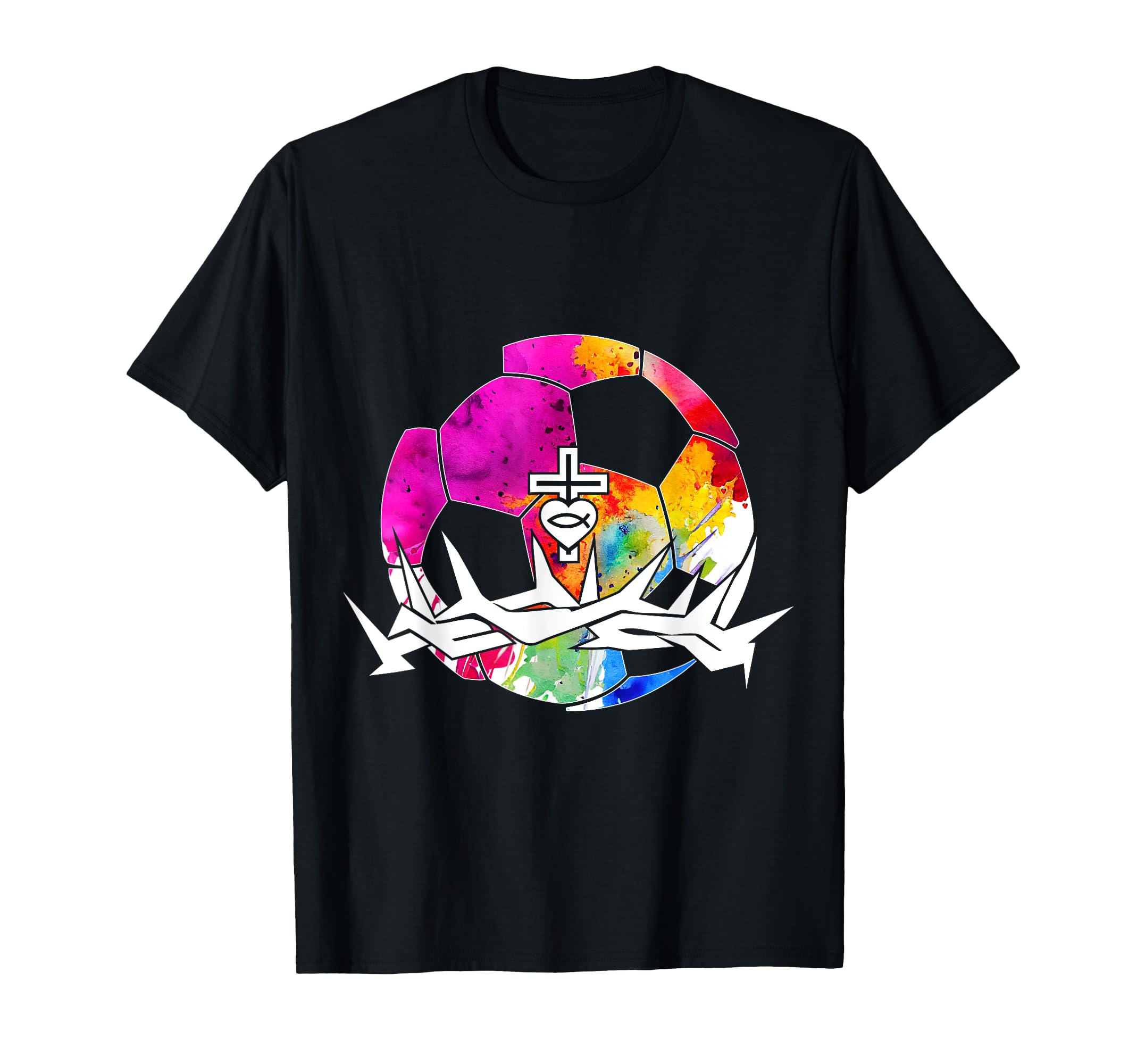 Religious Jesus Soccer Christian God T-Shirt - Minimalist Print for Adults