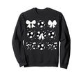 Coquette Soccer Bow Cheer Soccer Mama Sweatshirt - Unique Graphic Men Women