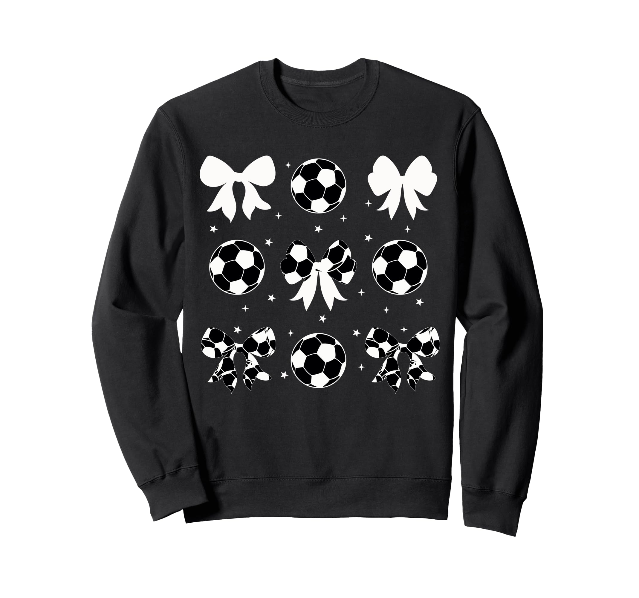 Coquette Soccer Bow Cheer Soccer Mama Sweatshirt - Unique Graphic Men Women