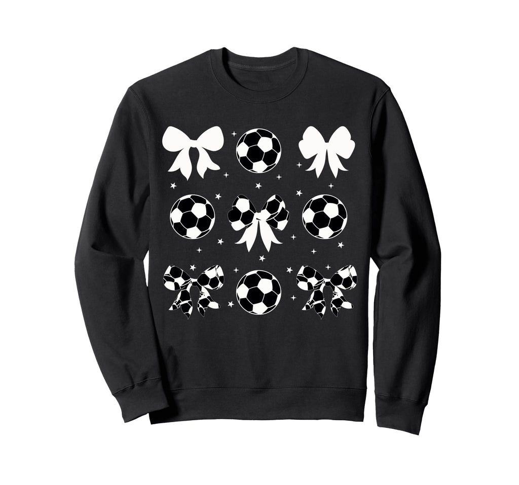 Coquette Soccer Bow Cheer Sweatshirt - Casual Everyday Wear Men Women