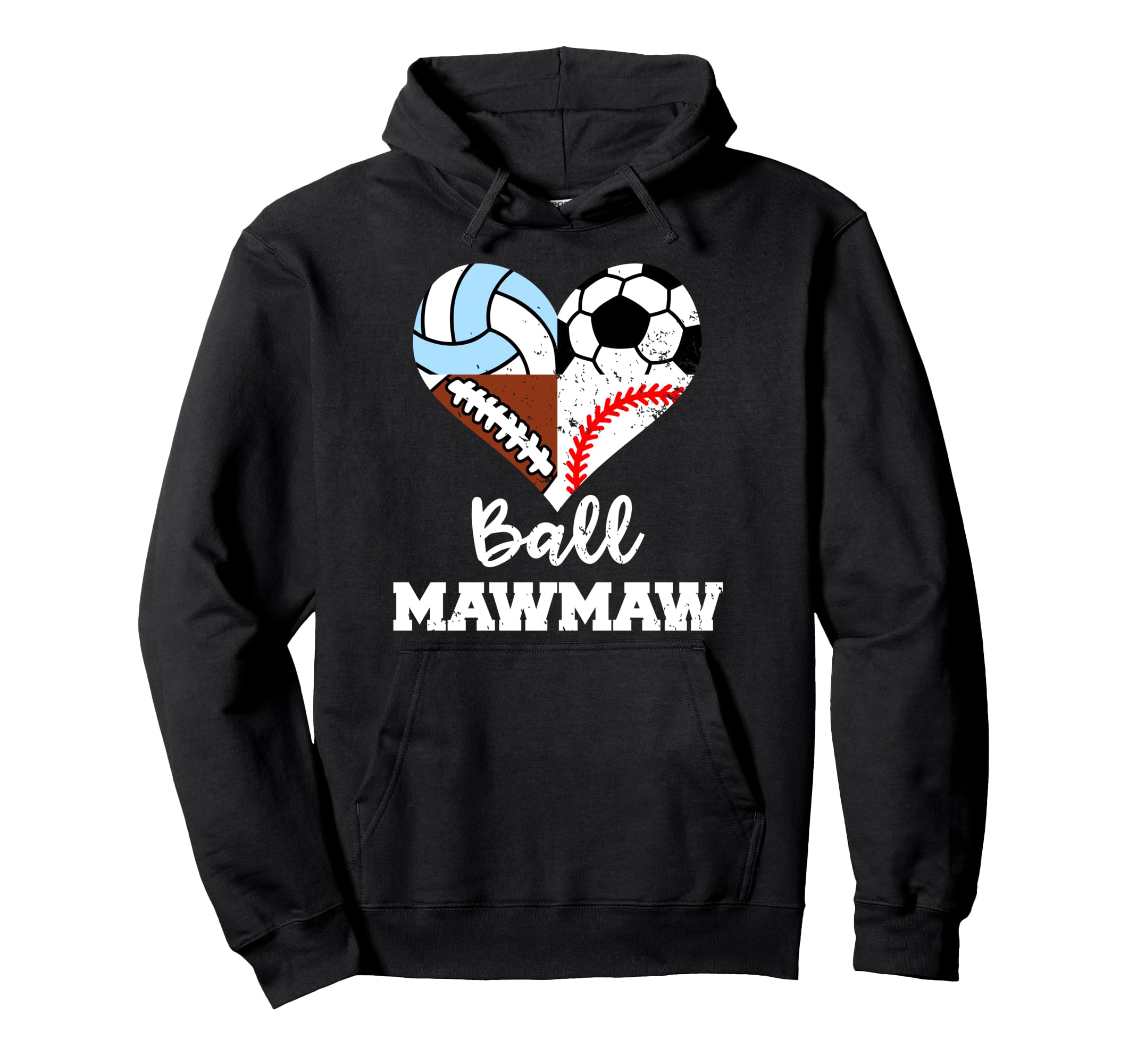 Ball Mawmaw Soccer Football Baseball Hoodie - Graphic Print for Adults