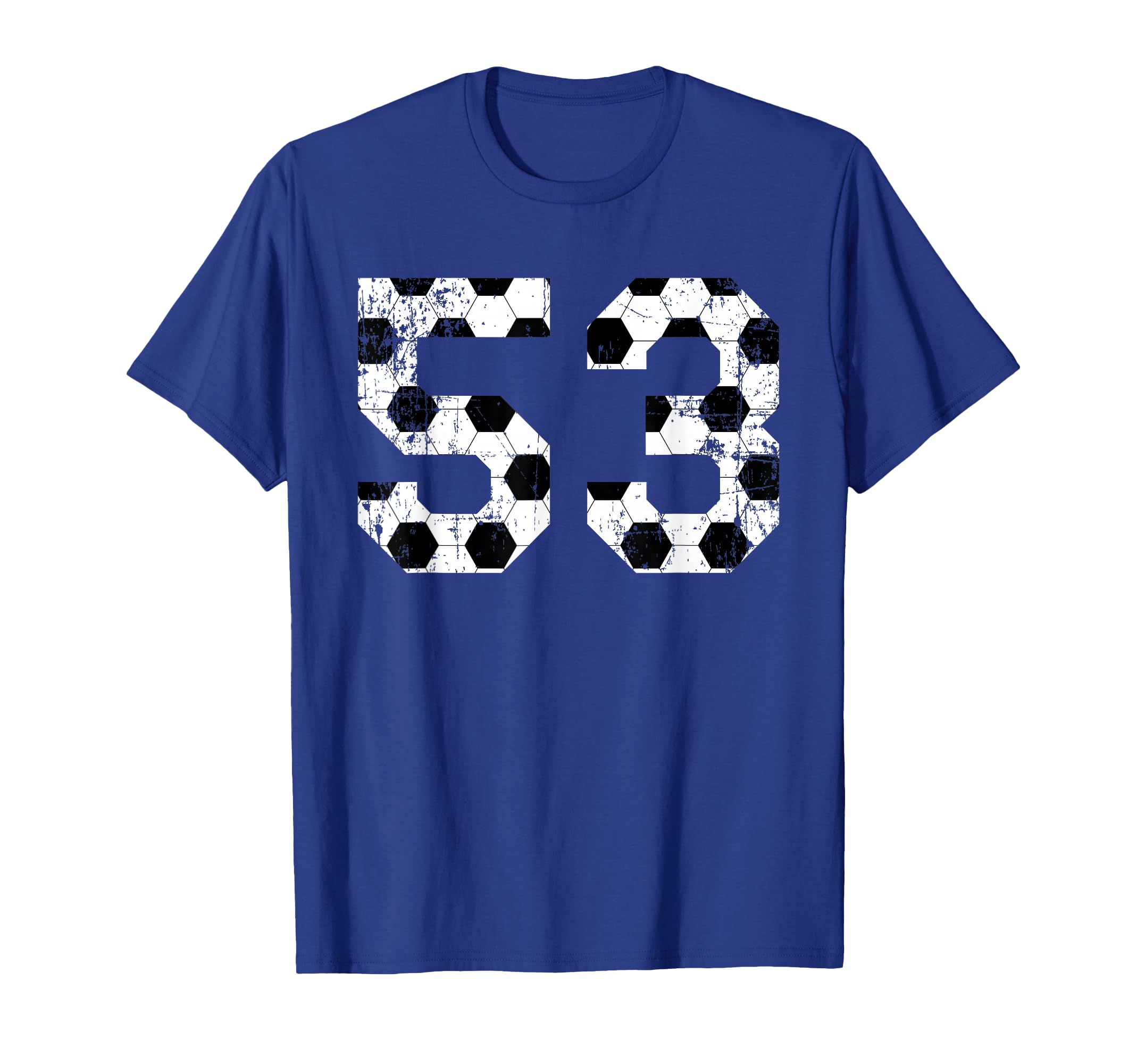Soccer 53 Jersey Number T-Shirt - Unique Graphic Unisex