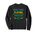 Soccer St Patricks Day Irish Shamrock Sweatshirt - Unique Graphic Unisex
