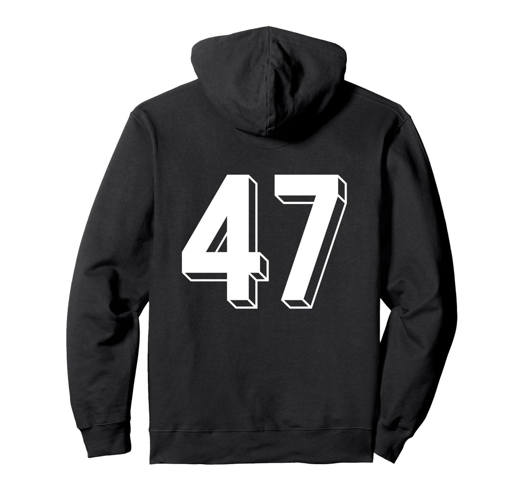 Number 47 Backside 80S 90S Team Jersey Hoodie - Unique Graphic for Adults
