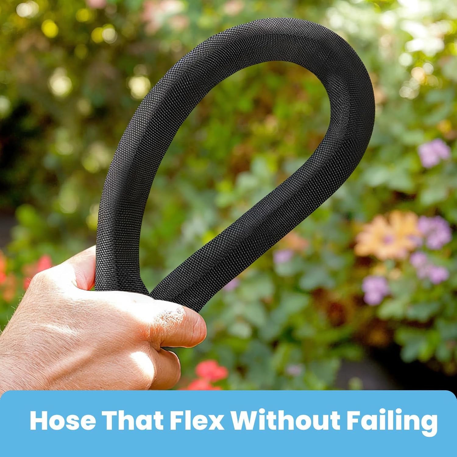 2025 Upgraded 75FT Non-Expanding Garden Hose, Lightweight, Flexible Ultra-Light Water Hose, Burst-Resistant, Lead-Free, Anti-Kink, High-Pressure