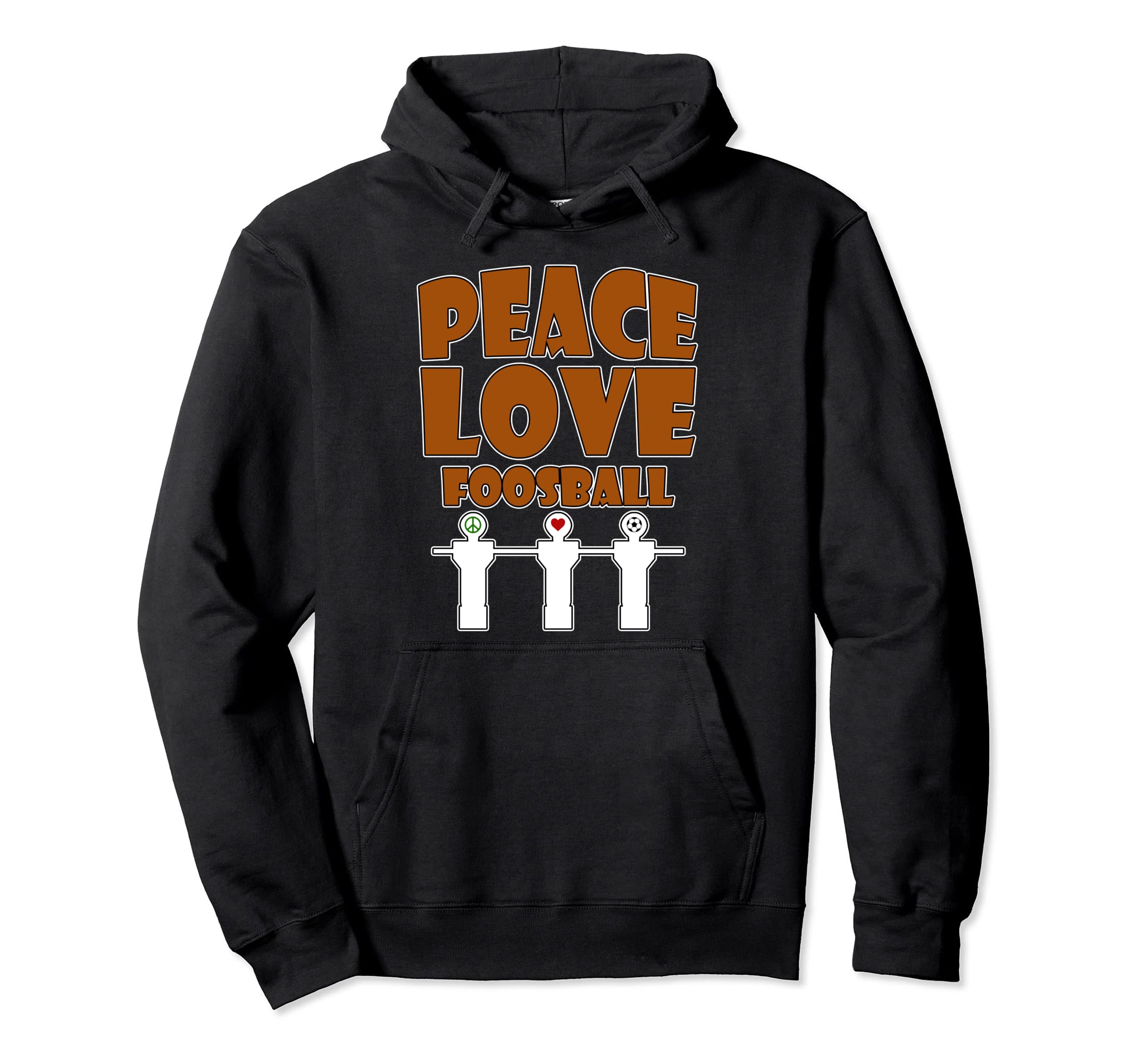 Peace Love Foosball I I Love Foosball Hoodie - Custom Art Print Unisex