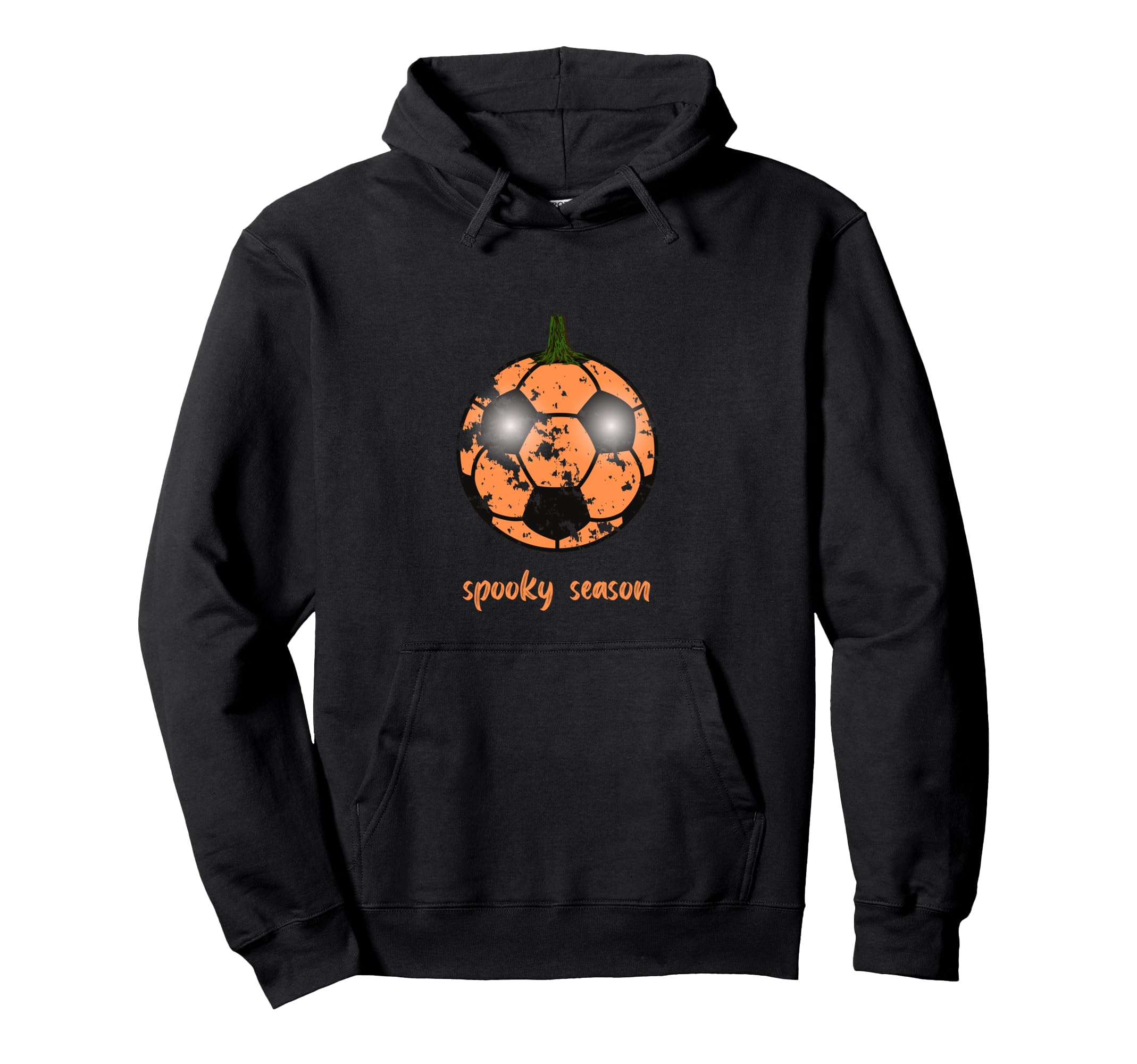 Spooky Season Soccer Ball Pumpkin Hoodie - Minimalist Print Unisex