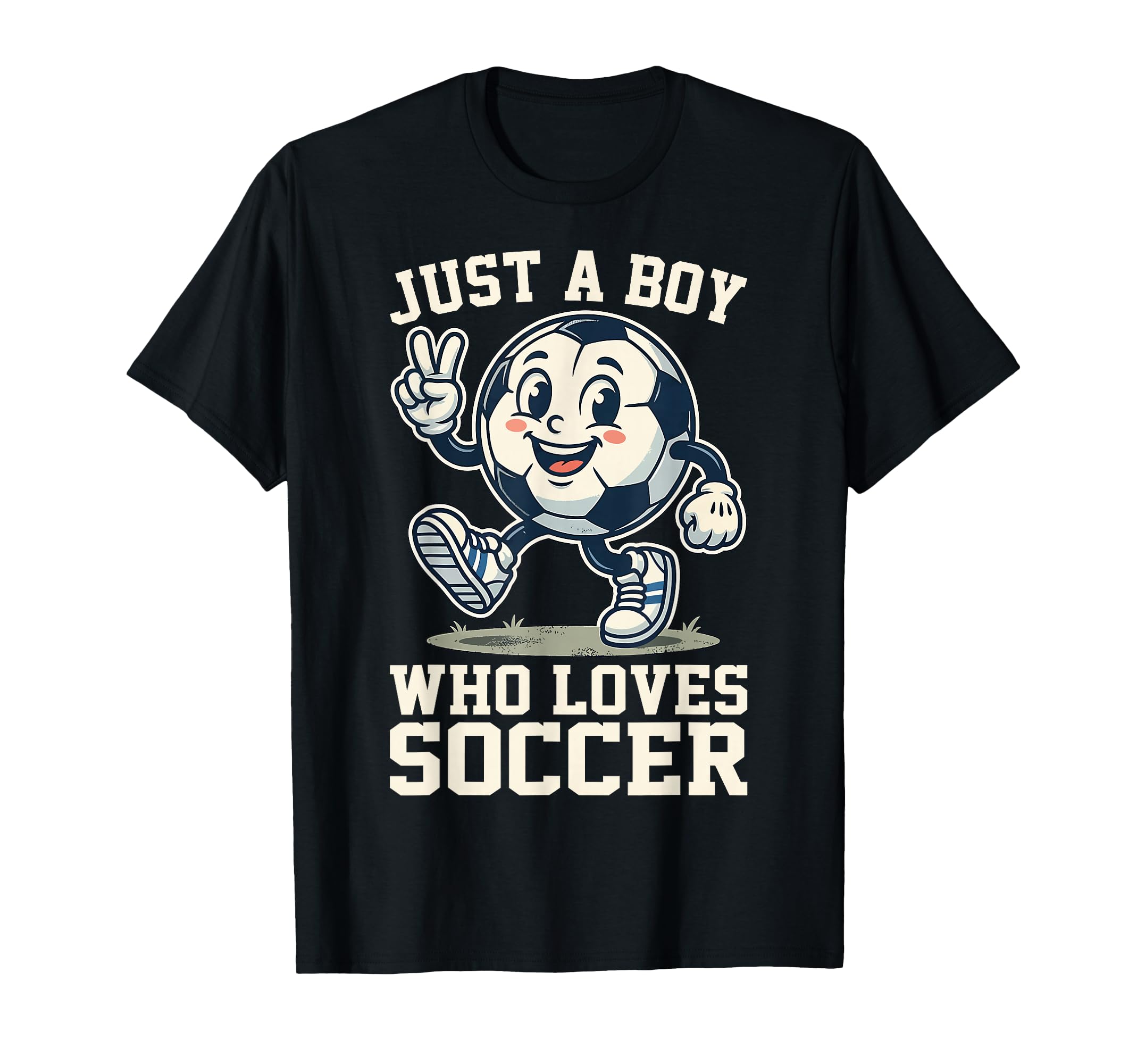 Just Who Loves Soccer Mascot Player T-Shirt - Casual Everyday Wear Unisex