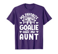 Proud Field Hockey Goalie Aunt Field T-Shirt - Trendy Graphic Men Women