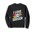 I Love Soccer Vibrant Sweatshirt - Unique Graphic Men Women