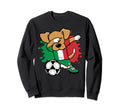 Funny Dabbing Dog Italy Soccer Fans Sweatshirt - Custom Art Print Unisex