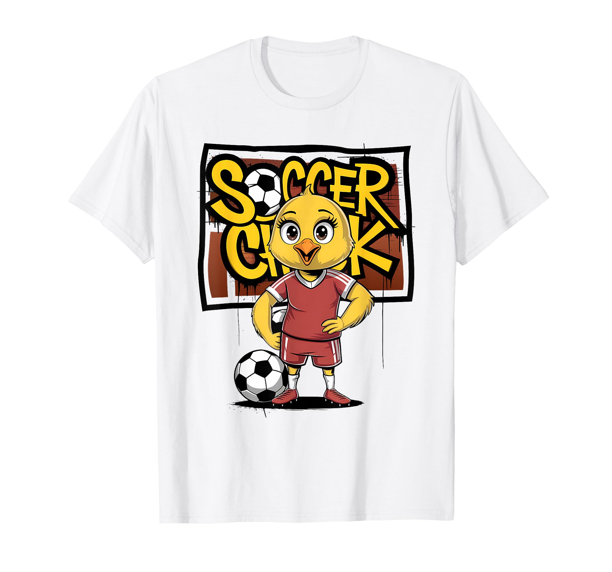 Soccer Chick Soccer Player Soccer T-Shirt - Minimalist Print for Adults
