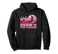 Kickin It Cancer Soccer Ribbon Breast Hoodie - Custom Art Print Unisex