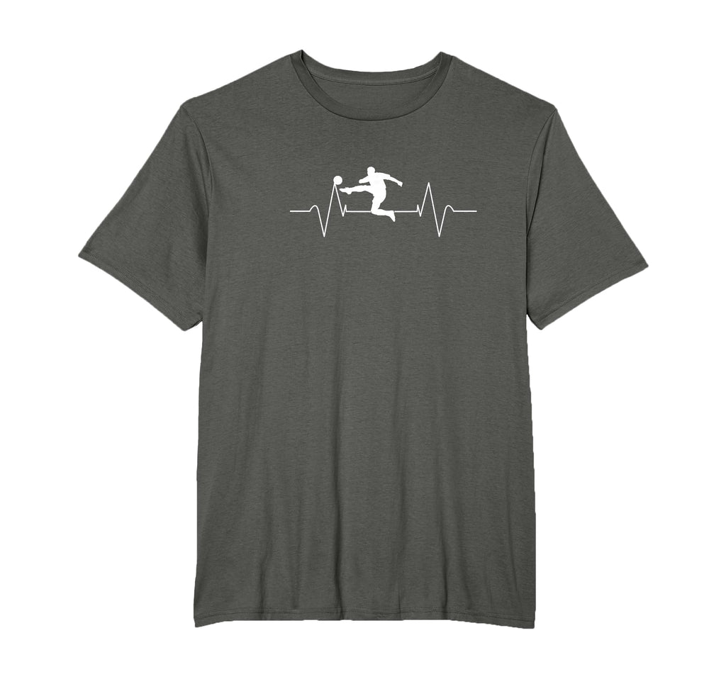 Soccer Heartbeat Soccer Player Gift T-Shirt - Trendy Graphic Unisex