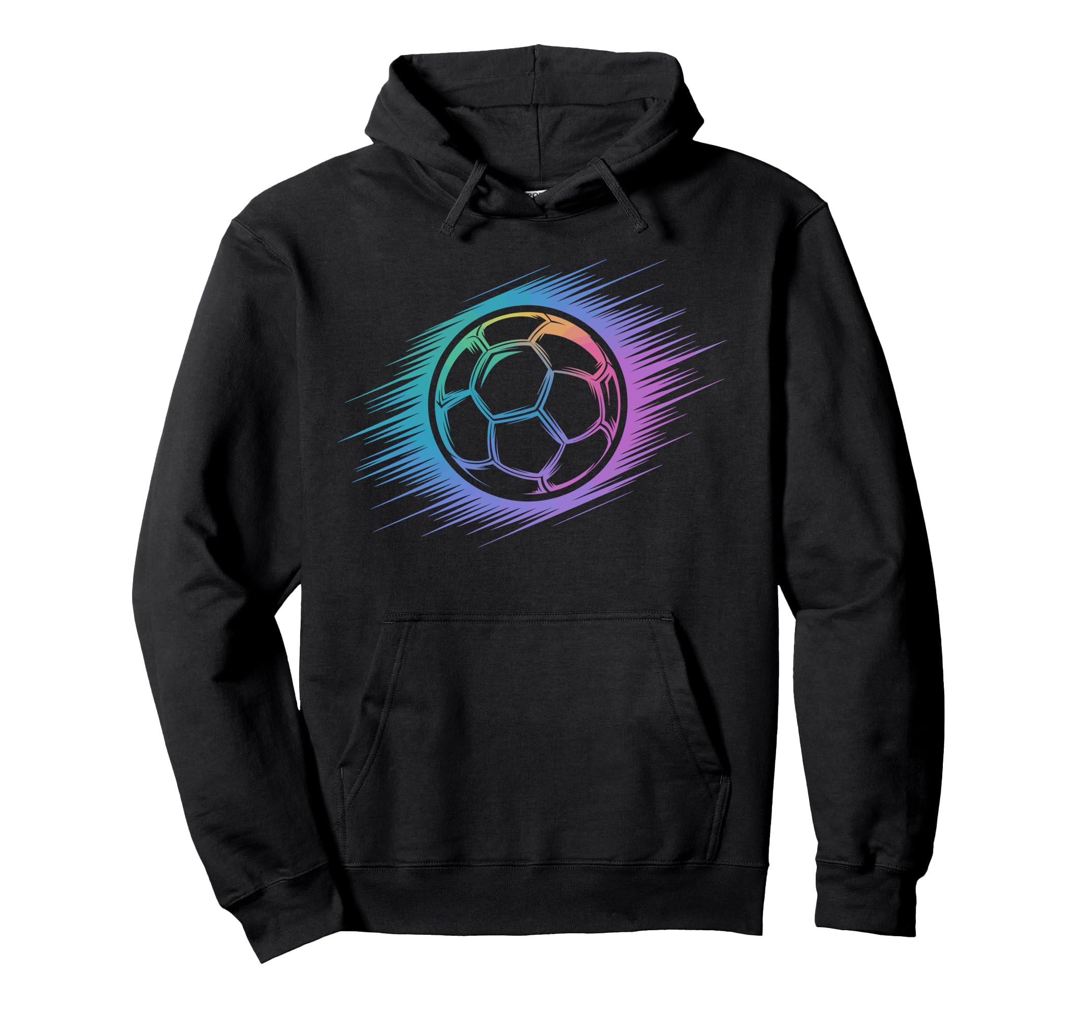 Colorful Soccer Silhouette Soccer Player Hoodie - Trendy Graphic Unisex