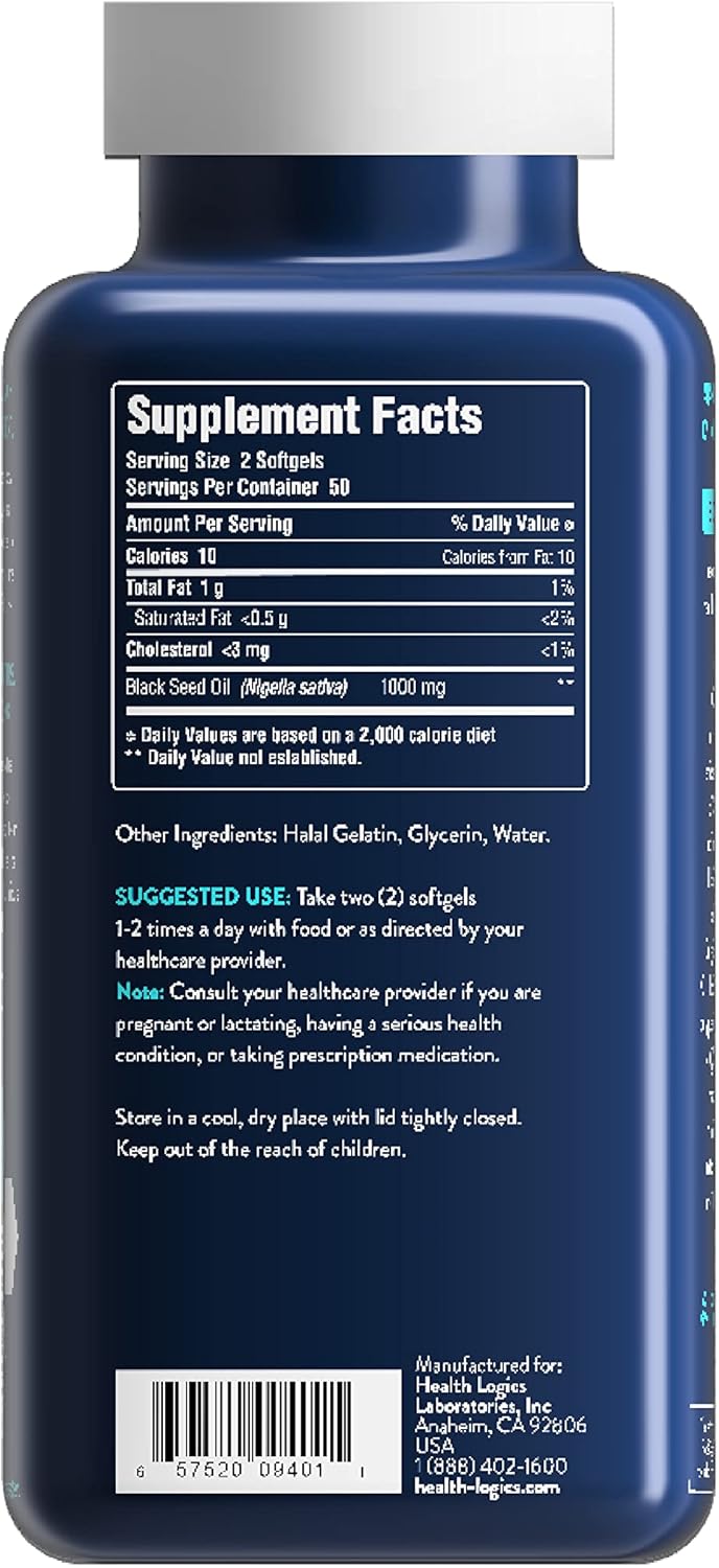 Health Logics  Black Cumin Seed Oil - 100 Softgels
