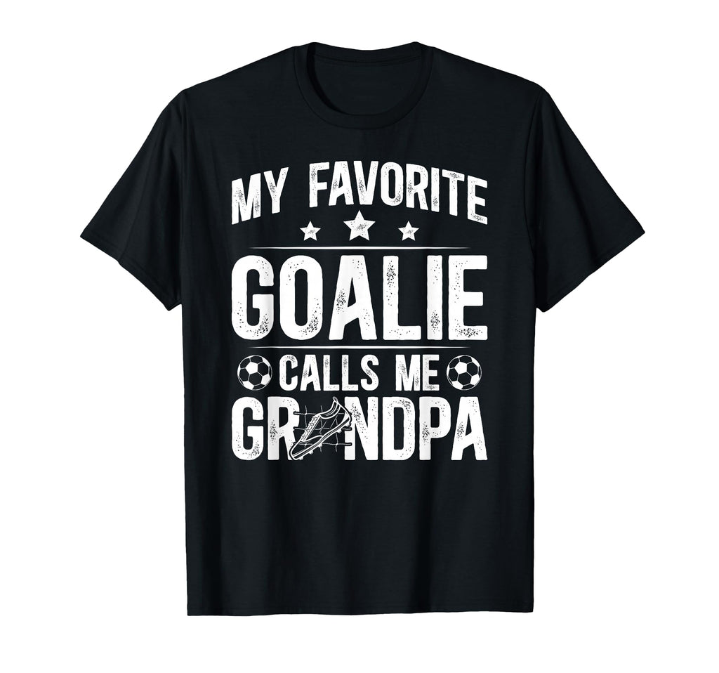 Proud Soccer Goalie Grandpa Soccer T-Shirt - Trendy Graphic Men Women
