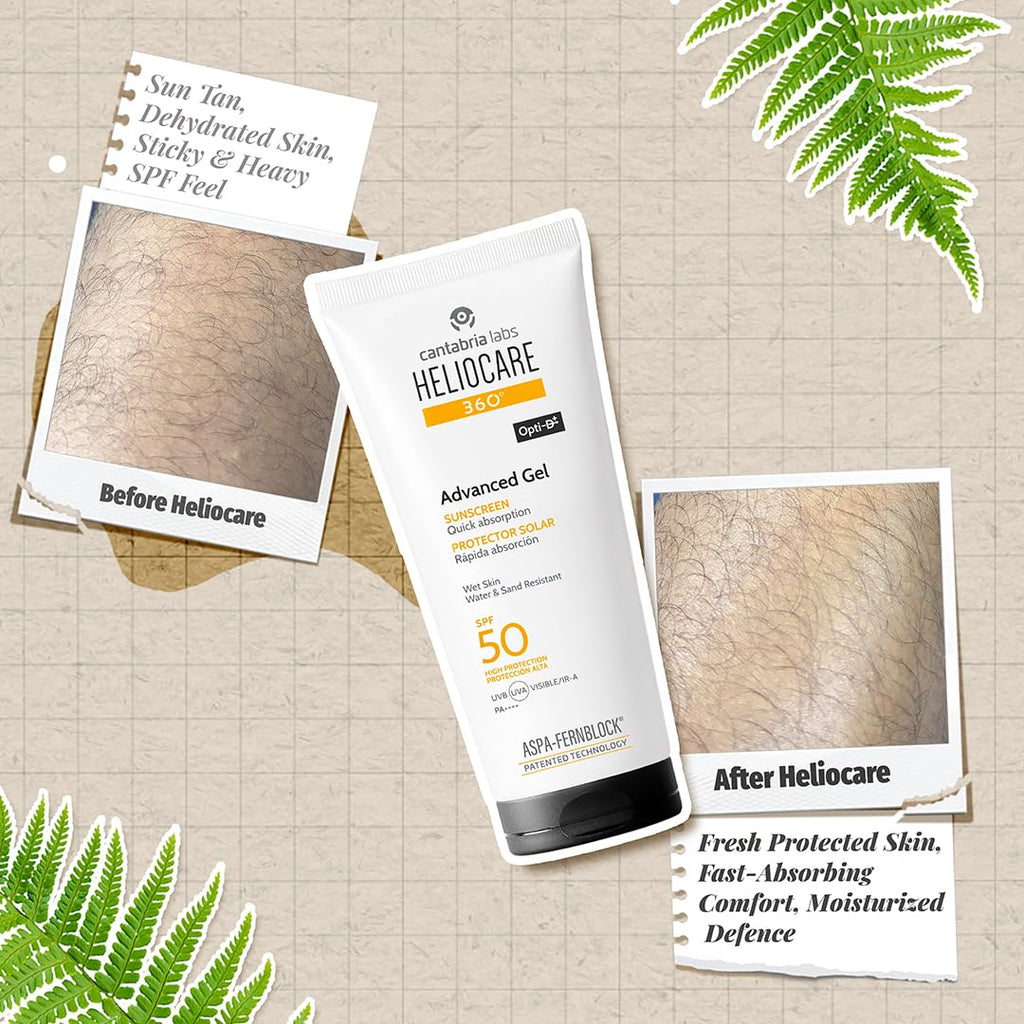 Heliocare Advanced Gel Spf 50 Sunscreen Gel - SPF 50 Protection for Sensitive Skin - 1.69 fl oz