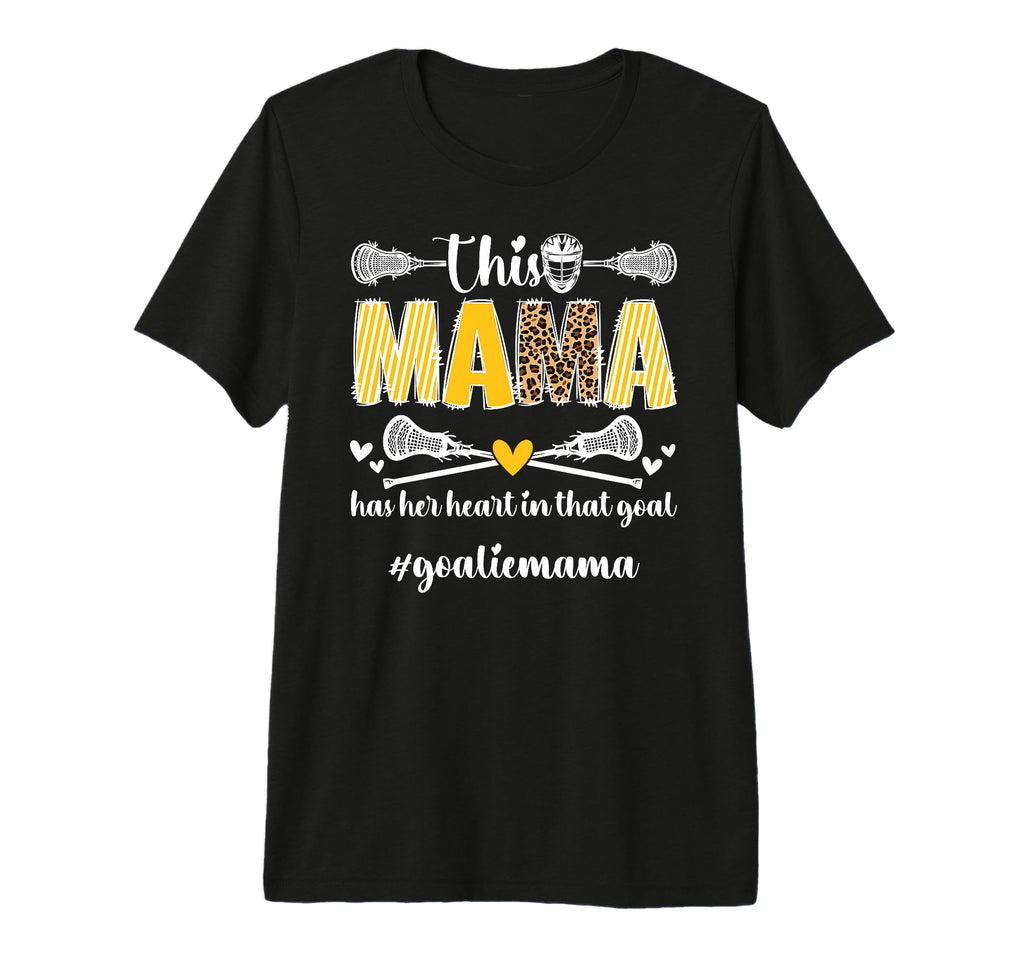 Proud Lacrosse Goalie Mama Lacrosse T-Shirt - Custom Art Print for Adults