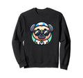 Pug Dog Soccer Player Ball Sweatshirt - Aesthetic Graphic Men Women