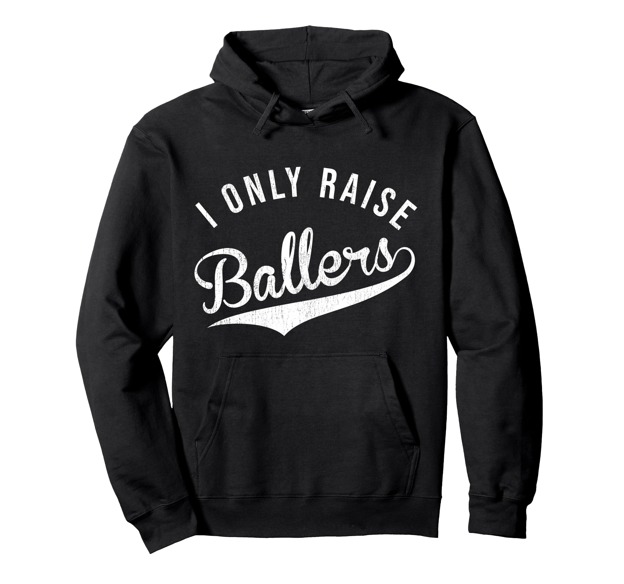 I Only Raise Ballers Baseball Football Hoodie - Graphic Print Unisex