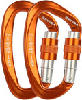 Screwgate Locking Carabiner Clip - Professional Rock Climbing Carabiner Screw Lock,Heavy Duty Carabiners for Climbing,Mountaineer,Hammock,Camping,Outdoor Equipment