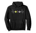 Soccer Softball Heartbeat Funny Sport Hoodie - Fun Novelty Design Unisex