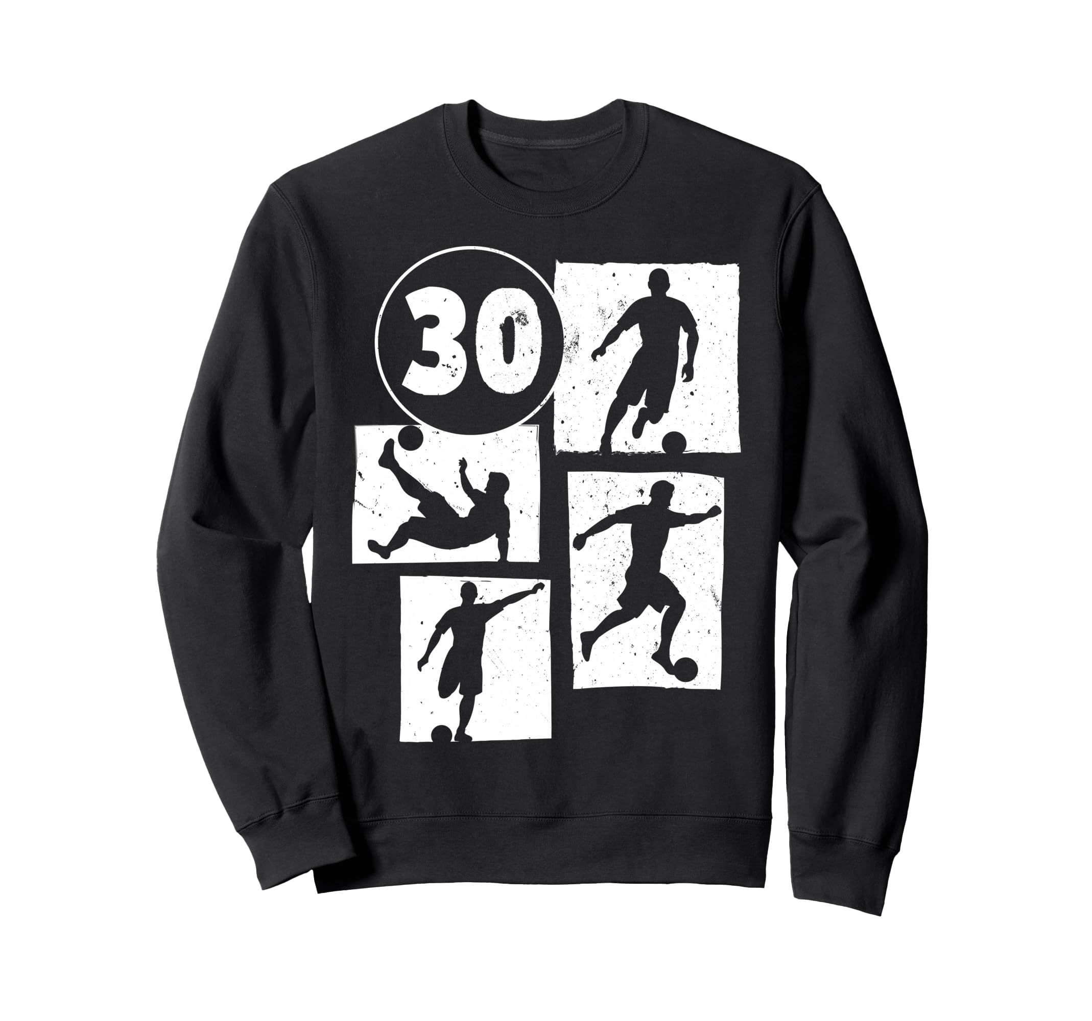 30Th Birthday Soccer Player Football Sweatshirt - Minimalist Print Unisex