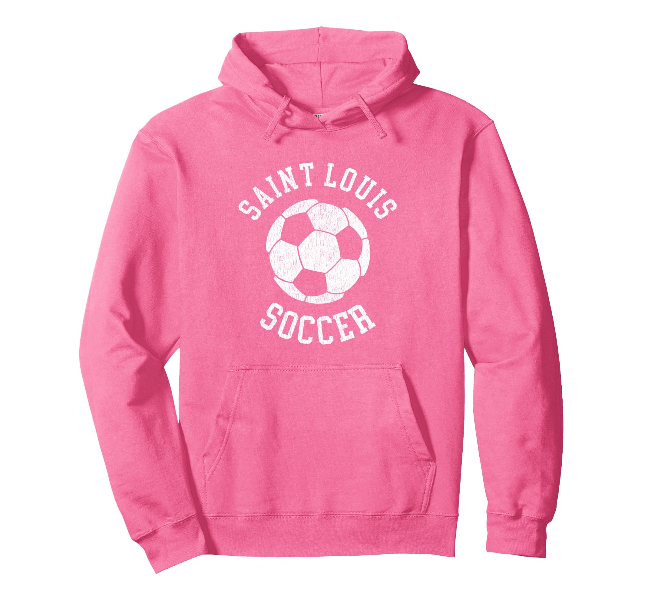 Saint Louis Soccer Distressed 90S Hoodie - Fun Novelty Design Unisex