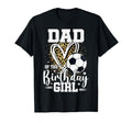 Dad Birthday Leopard Heart Soccer T-Shirt - Fun Novelty Design Men Women