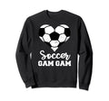 Soccer Gam Gam Funny Soccer Heart Sweatshirt - Custom Art Print Men Women