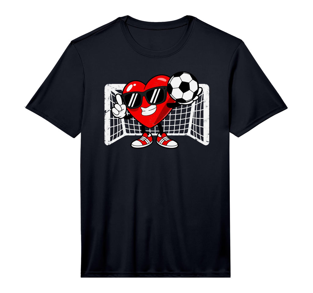 Valentine Soccer Heart Football T-Shirt - Streetwear Style for Adults