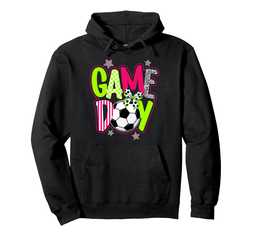 Game Day Coquette Soccer Game Day Hoodie - Casual Everyday Wear Unisex