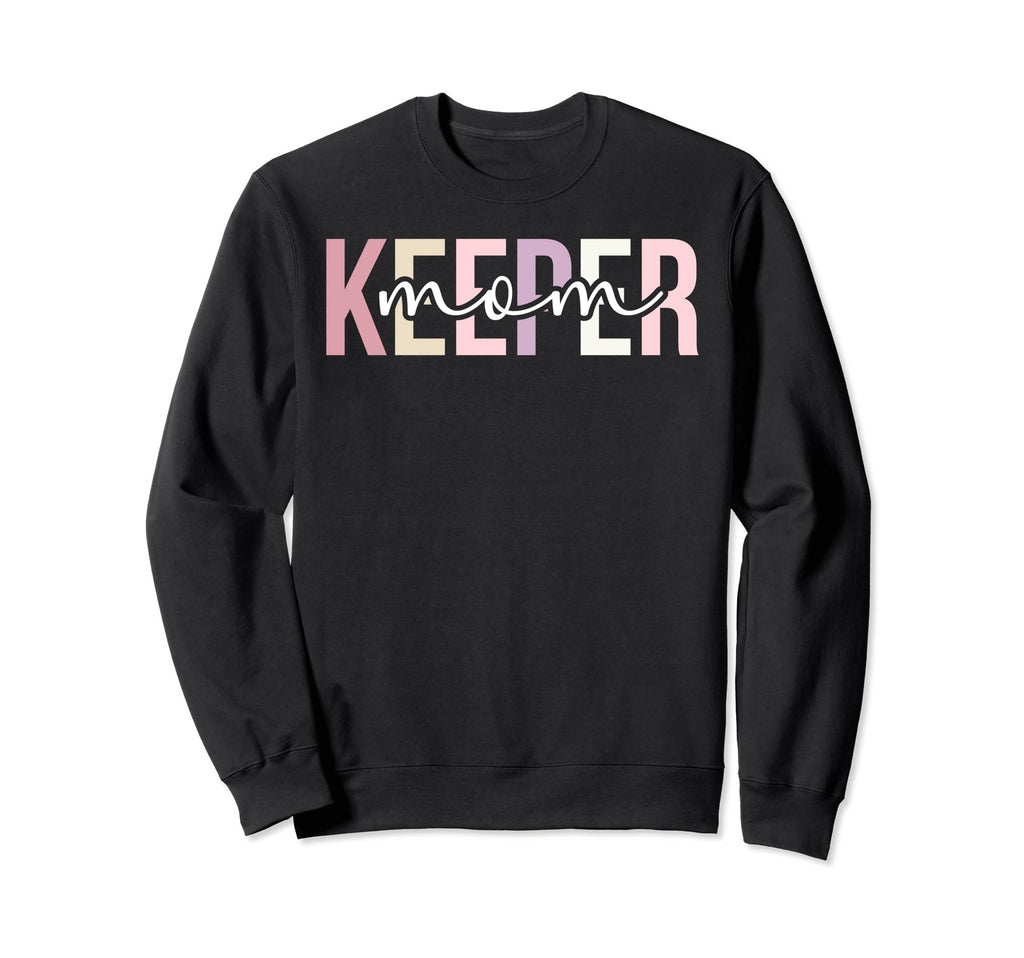 Boho Hockey Keeper Mom Ice Hockey Sweatshirt - Minimalist Print for Adults