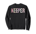 Boho Hockey Keeper Mom Ice Hockey Sweatshirt - Minimalist Print for Adults