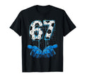 Soccer Number 67 Goalie Gloves Ball T-Shirt - Trendy Graphic for Adults