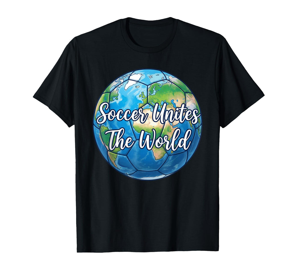 Soccer Unites World Futbol Soccer T-Shirt - Minimalist Print Men Women