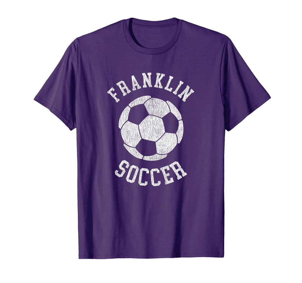 Franklin Soccer Distressed 90S T-Shirt - Unique Graphic Unisex