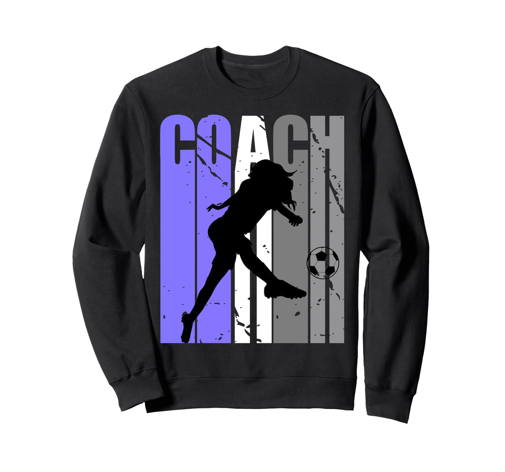 Lilac Purple Soccer Coach Sweatshirt - Fun Novelty Design Unisex
