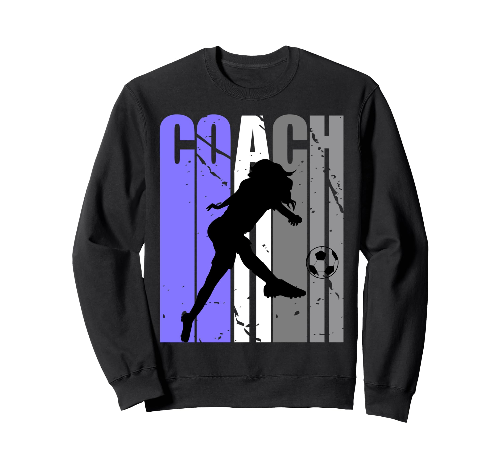 Lilac Purple Soccer Coach Sweatshirt - Fun Novelty Design Unisex