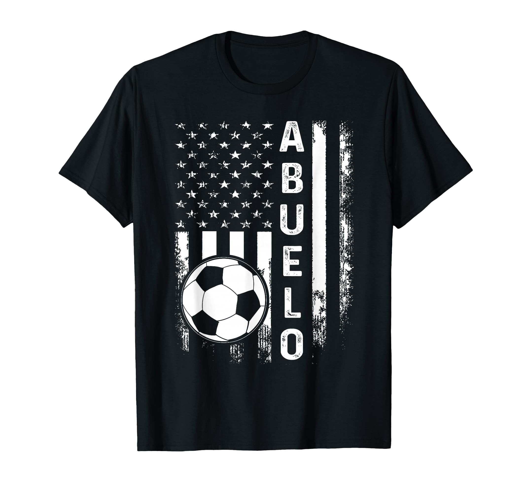 Soccer Abuelo American Flag T-Shirt - Casual Everyday Wear for Adults