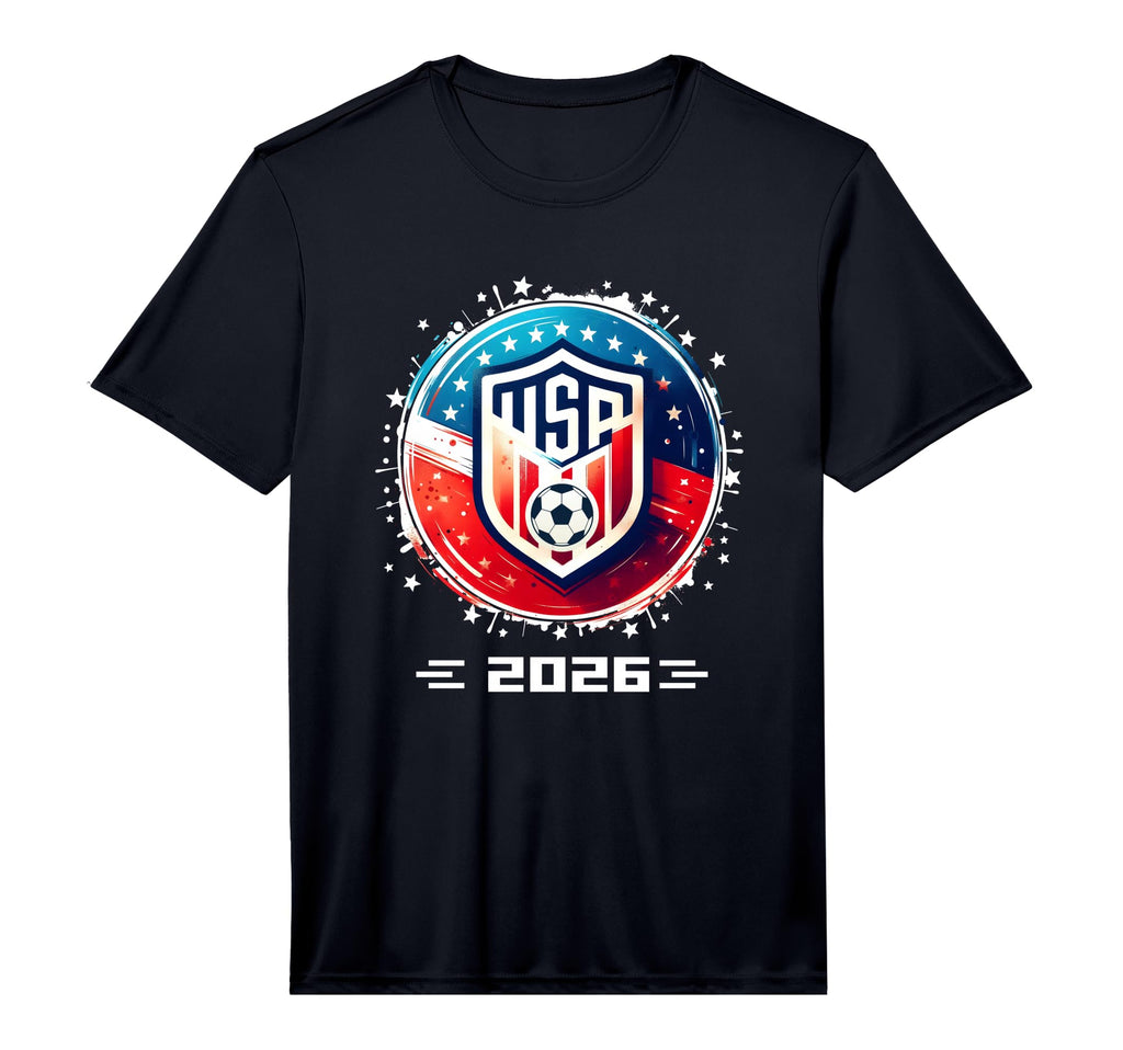 American Flag Soccer Player Teen Soccer T-Shirt - Unique Graphic Unisex