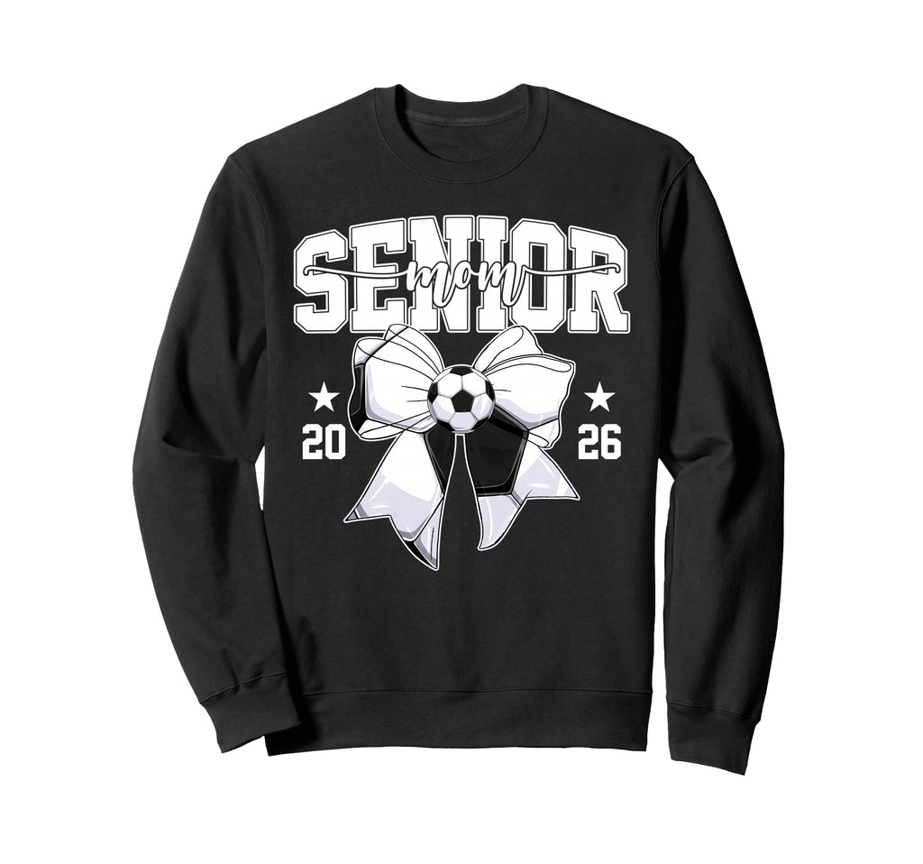 Senior Mom 2026 Graduate Soccer Sweatshirt - Aesthetic Graphic for Adults